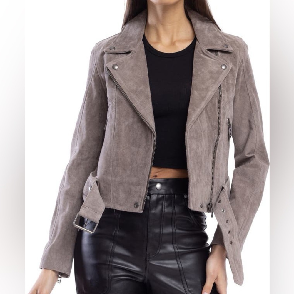 Blank NYC Suede Moto Jacket XS